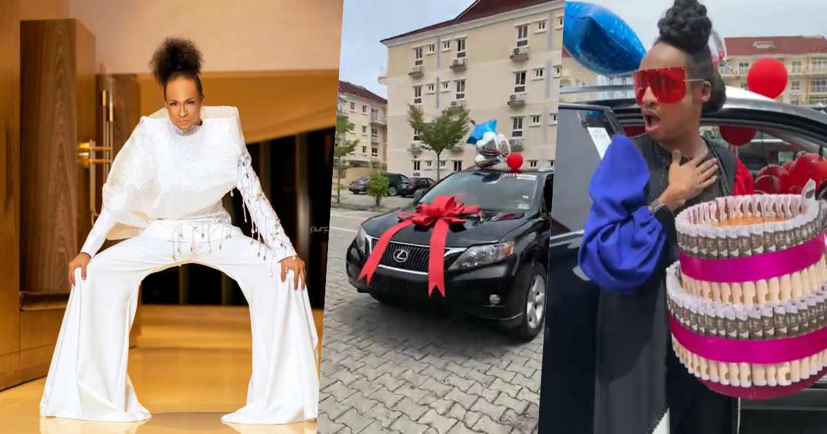 Denrele Edun gets a Lexus SUV as gift in celebration of his 40th birthday (Video)