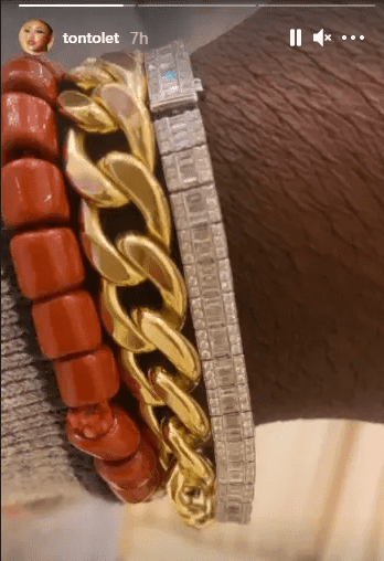 Tonto Dikeh gifts her new boyfriend diamond bracelet worth N2.5M for his birthday