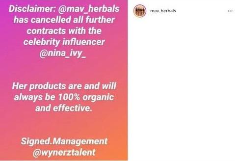 Nina Ivy loses endorsement deal after for undergoing plastic surgery