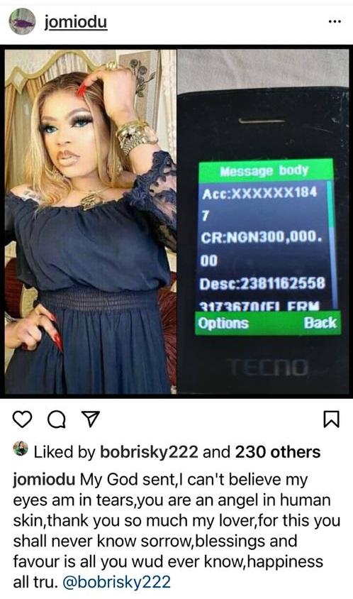 bobrisky medical bills fan