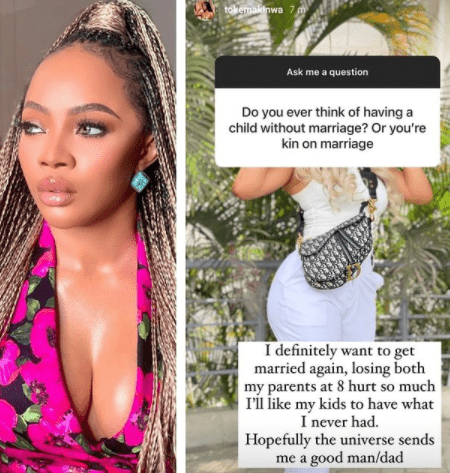 toke makinwa married kids