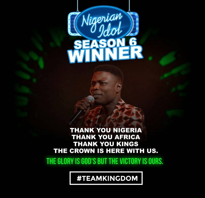 Kingdom Kroseide Nigerian Idol