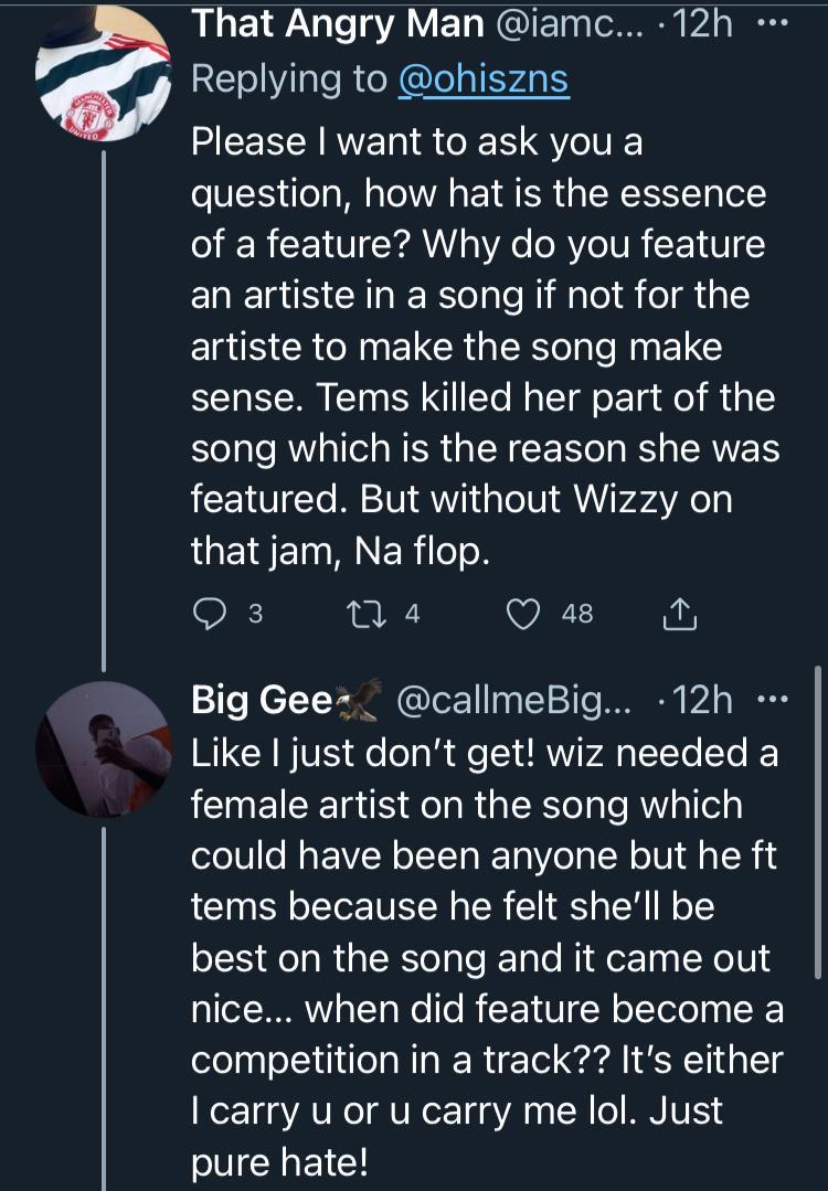 "Tems is the real deal on 'Essence' not Wizkid" - Man triggers reactions