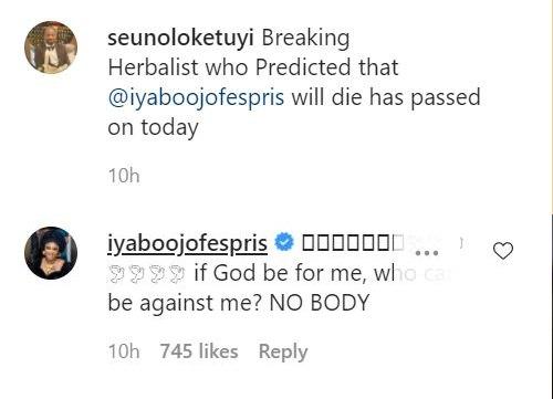 Iyabo Ojo reacts to alleged death of herbalist who wished her dead 