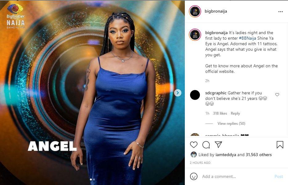 #BBNaija2021: Meet Angel the housemate with 11 tattoos