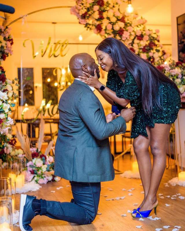 Touching moment actress Ini Dima-Okojie got engaged (Video)