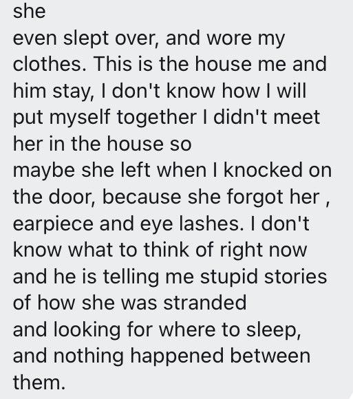 "My boyfriend brought his ex to spend the night in our apartment" - Lady laments