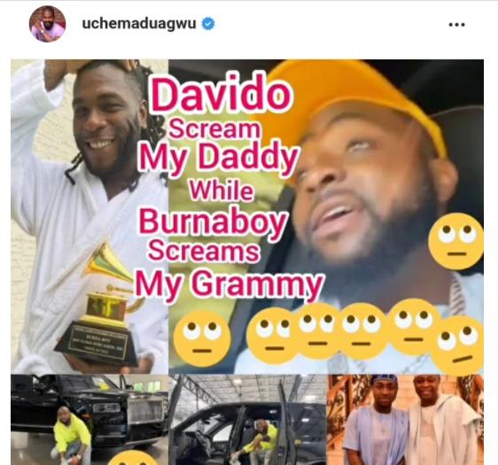 Uche Maduagwu Davido Grammy