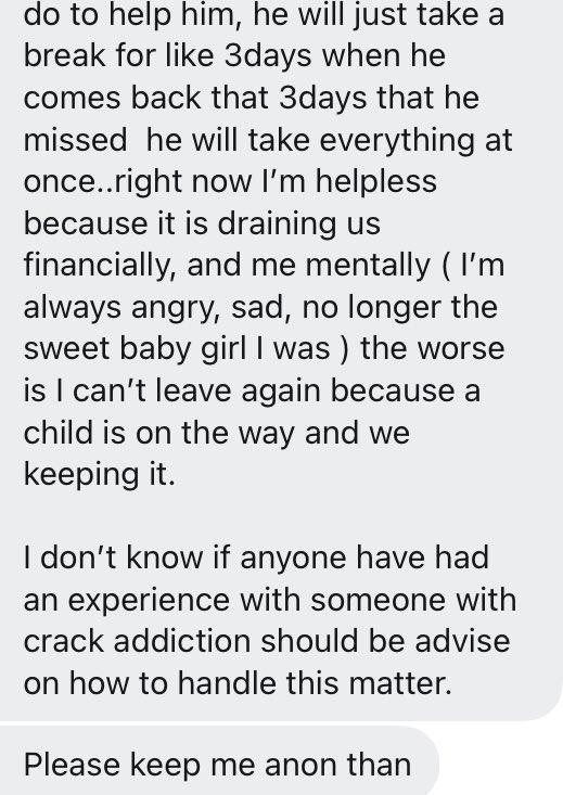 Lady Drug Addict Boyfriend Pregnant