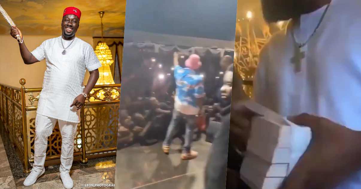 Davido, D'banj and others storm Obi Cubana's mum's burial (Video)