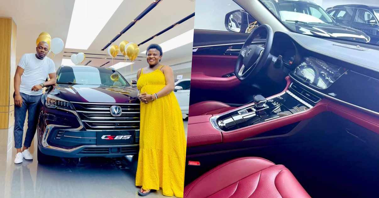 Angela Nwosu gets brand new car from husband after welcoming baby (Video)