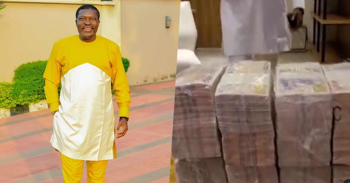 Kanayo O. Kanayo shows off stash of money meant to be lavished at Obi Cubana's mother's burial (Vidoe)