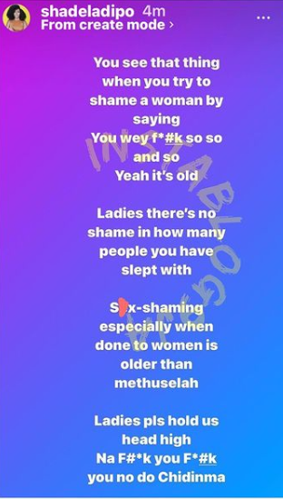 Shade Ladipo number men slept