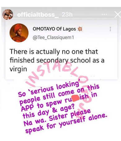 secondary school virgin