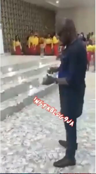 Man Pastor Cash Church Service