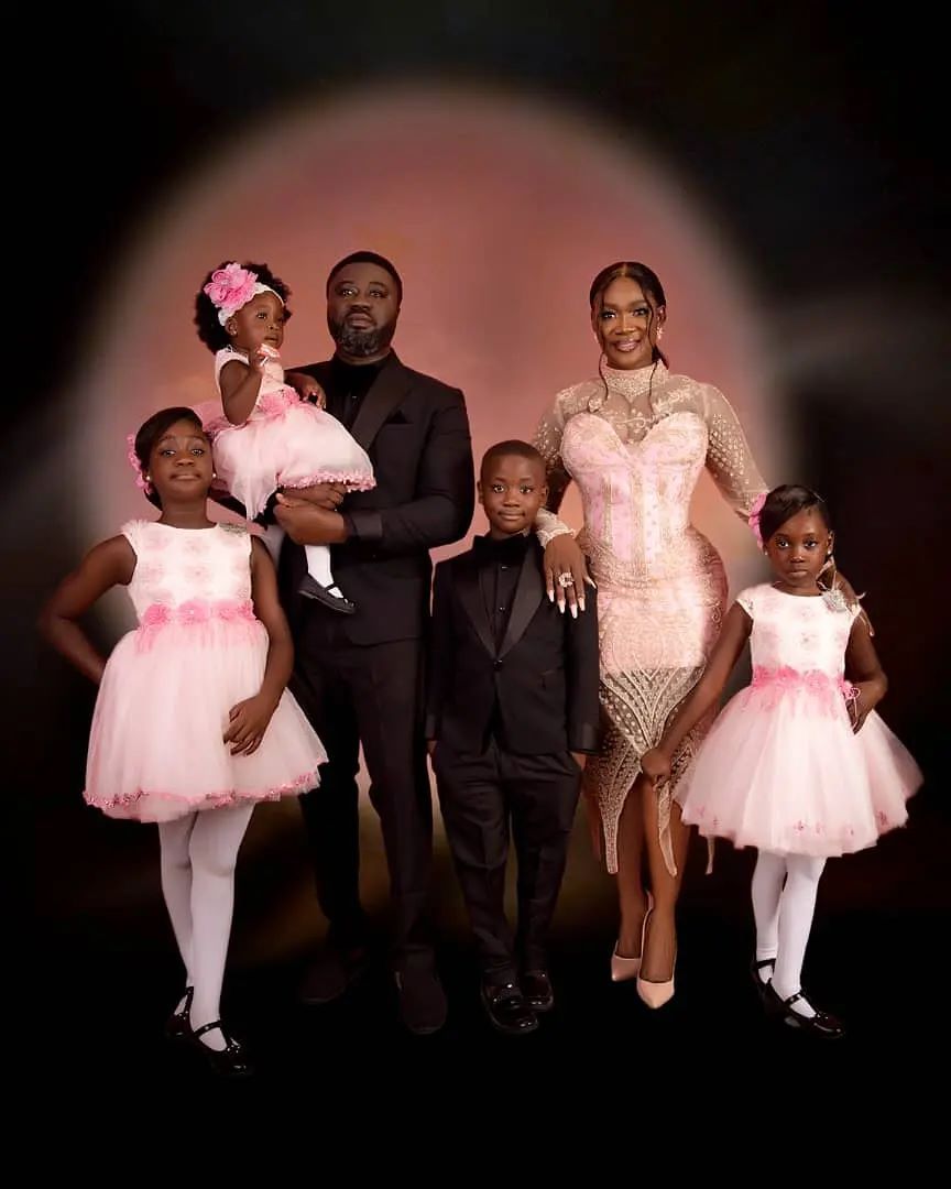 Mercy Johnson and family