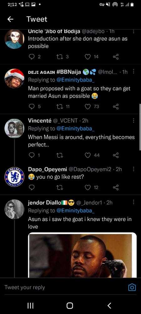 goat marriage proposal