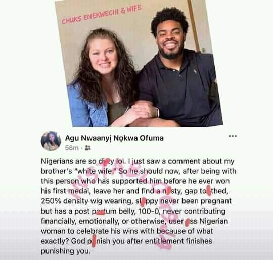 Chuks Enekwechi white woman