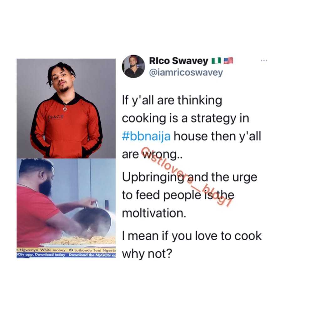 Rico Swavey WhiteMoney cooking