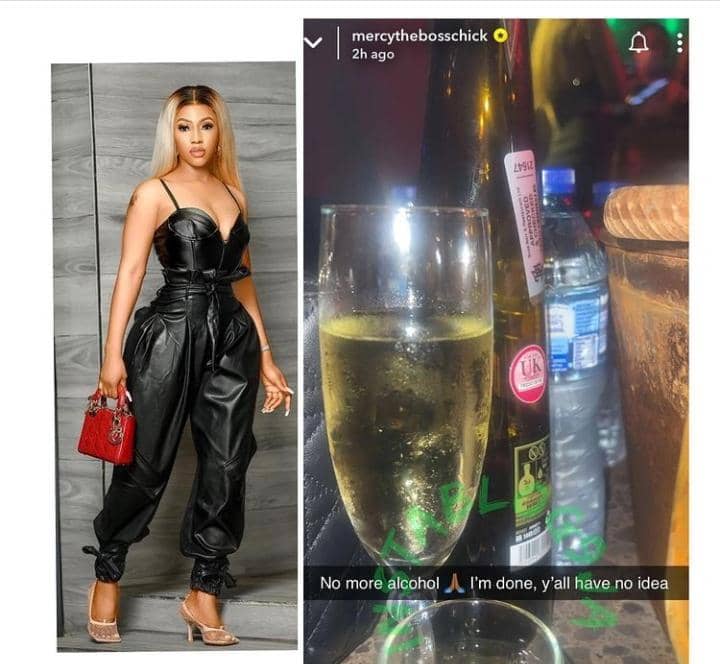Mercy Eke quit alcohol