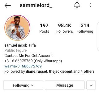 Sammie IG hacked