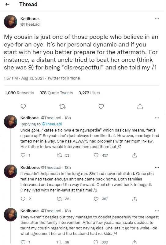 Lady beats up mother-in-law for calling her barren 