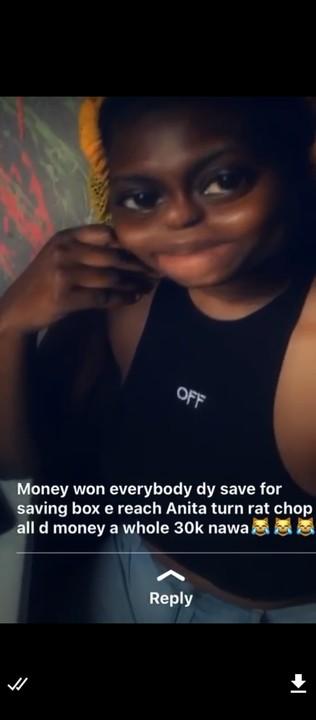 Lady cries out after rats destroyed N30k she kept in her savings box