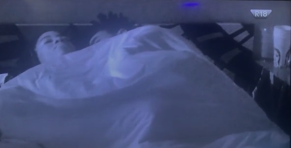 #BBNaija: Boma and Angel cuddles aggressively under the duvet (Video)