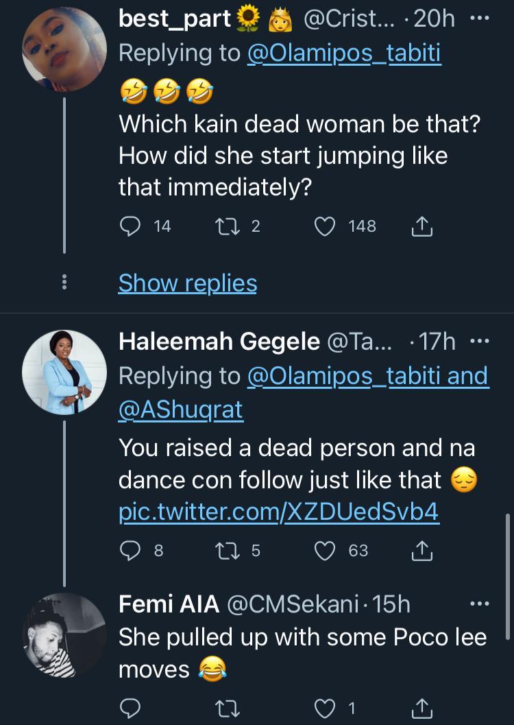 "Lazarus no jump reach like this" - Reactions as Pastor raises woman from the dead (Video)