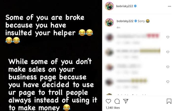 Bobrisky helper broke