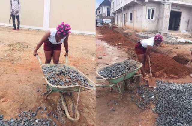 Male besties takes lady to work as laborer after asking him for 'urgent 2k'