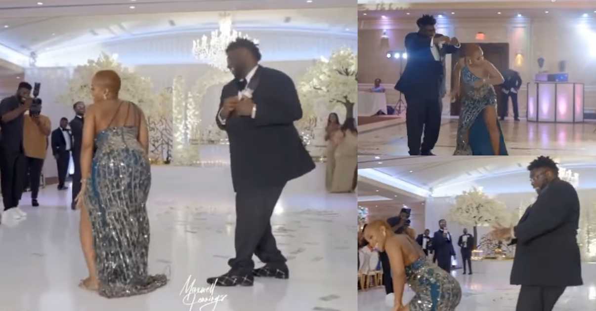 Groomsman and bridesmaid steal show with dance moves at wedding party (Video)