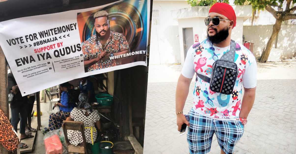 #BBNaija: "Street never forgets their own" - Reactions as food vendor showers support for WhiteMoney