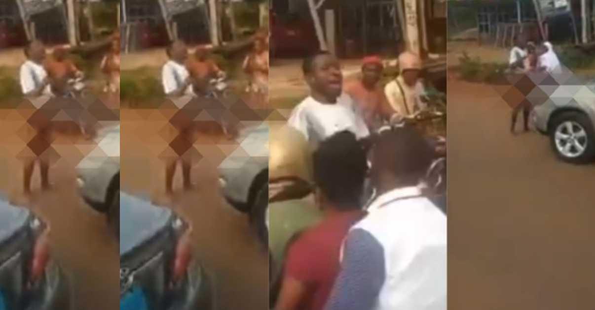 Young man loses his senses after alighting from his expensive car (Video)