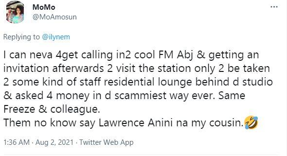 Lady drags Daddy Freeze and his colleagues over alleged scam attempt