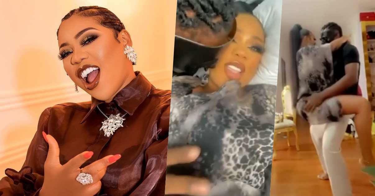 Celebrity stylist, Toyin Lawani and husband tension fans with display of love (Video)