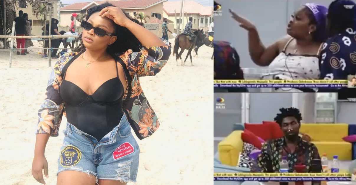 #BBNaija: Tega lashes out over bad condition of her bed, Pere investigates scene (Video)