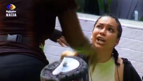 #BBNaija: Maria and Jackie B fight dirty over yesterday's disagreement 