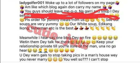 Lady Golfer Tonto Dikeh Cheating