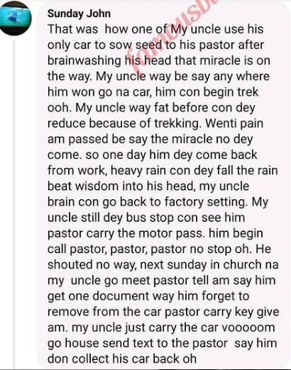 Pastor Seed Car Uncle
