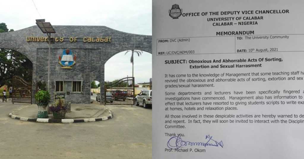 UNICAL authorities frowns over increasing rate of sorting, says ...