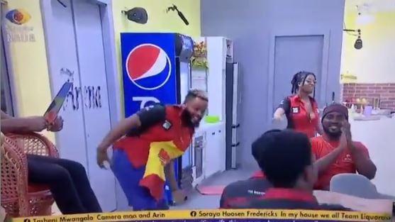 #BBNaija: "Who deyyyyyyy" - Watch Whitemoney's humourous reaction after his team won the airtel task