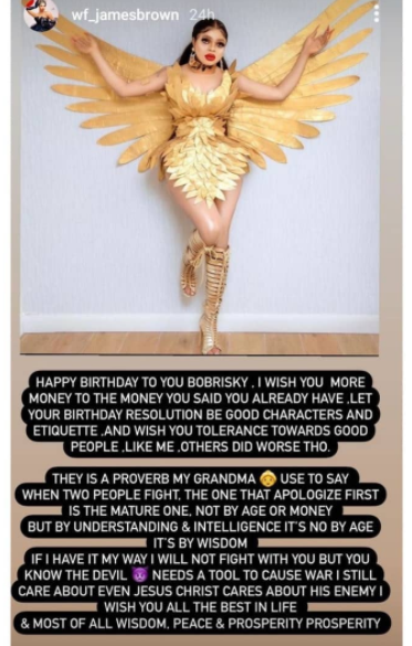 Bobrisky James Brown birthday