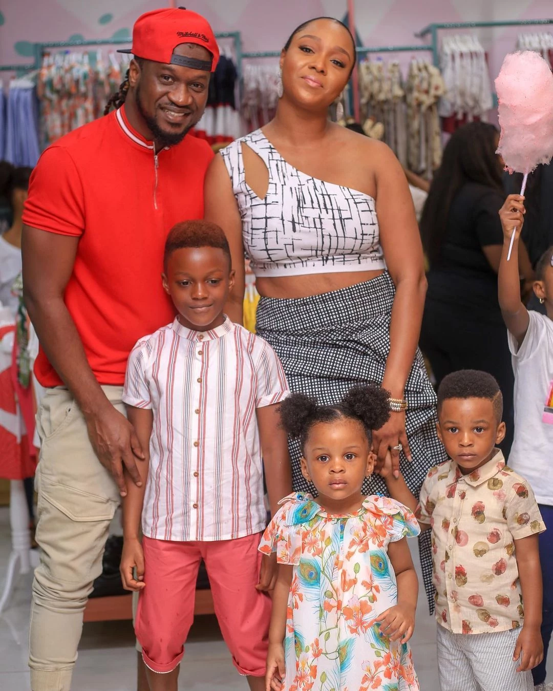 Paul Okoye with his kids