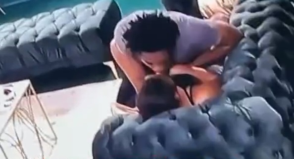 #BBNaija: Boma kisses Tega aggressively, reaches for her privates (Video)