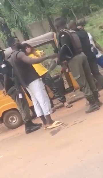 Police officer caught on tape beating woman, calls her 'ashawo' (Video)