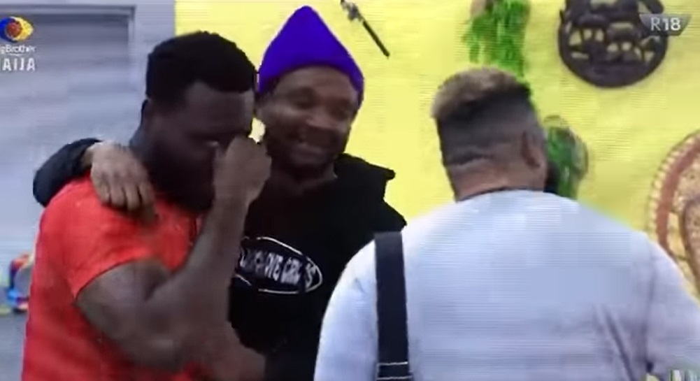 #BBNaija: Pere sheds warm tears after escaping eviction nomination (Video)