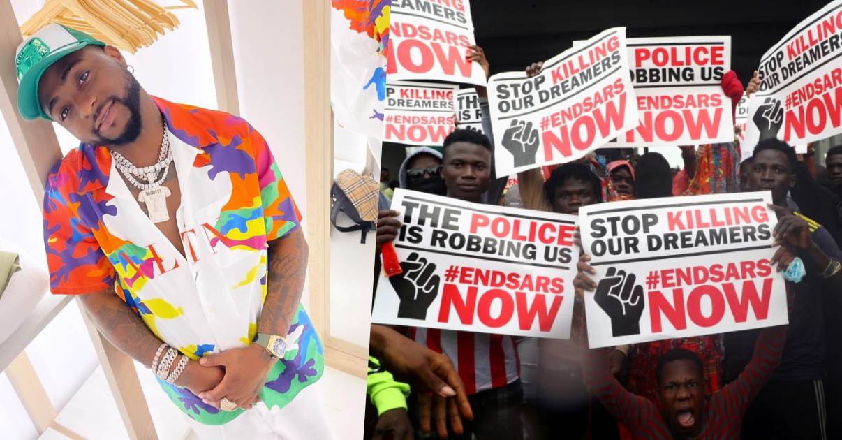 "I got into trouble for supporting #Endsars, I had to leave Nigeria" - Davido reveals