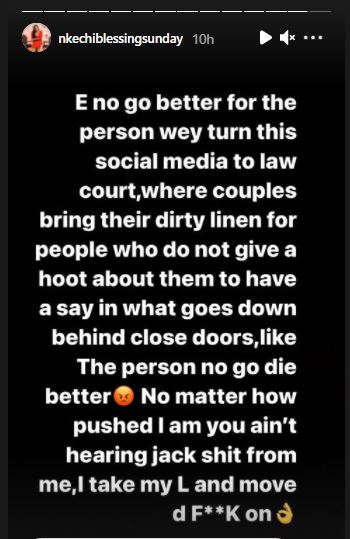 Nkechi Blessing reacts to Annie Idibia's saga, slams use of social media as law court
