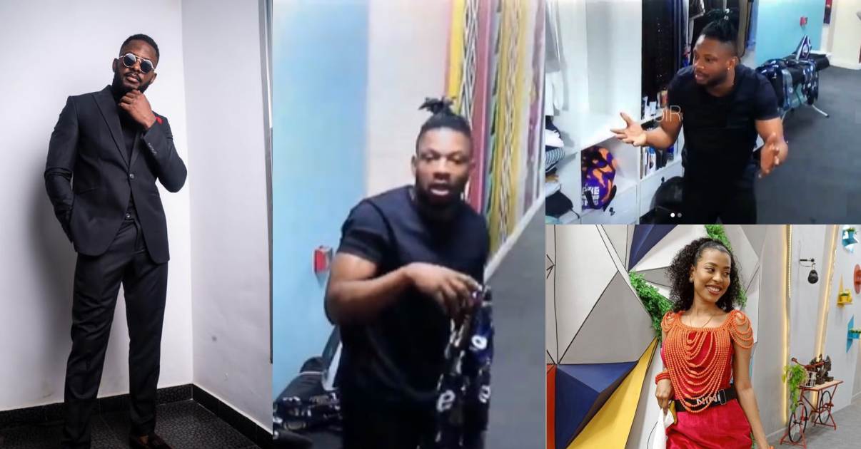 #BBNaija: Cross' epic reaction on seeing Nini after whole day disappearance (Video)
